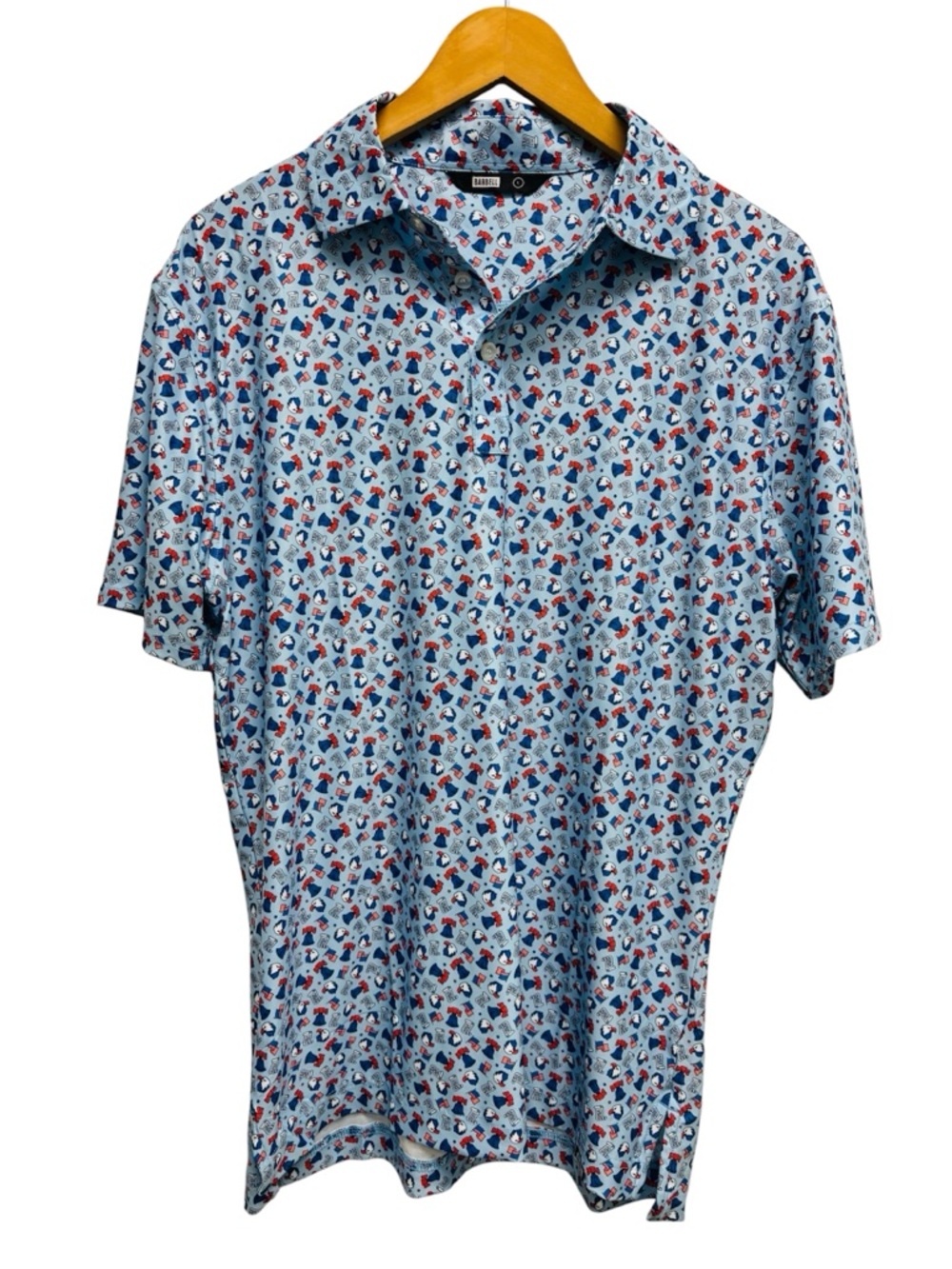 NWT Barbell Patriot Performance Print Polo Shirt